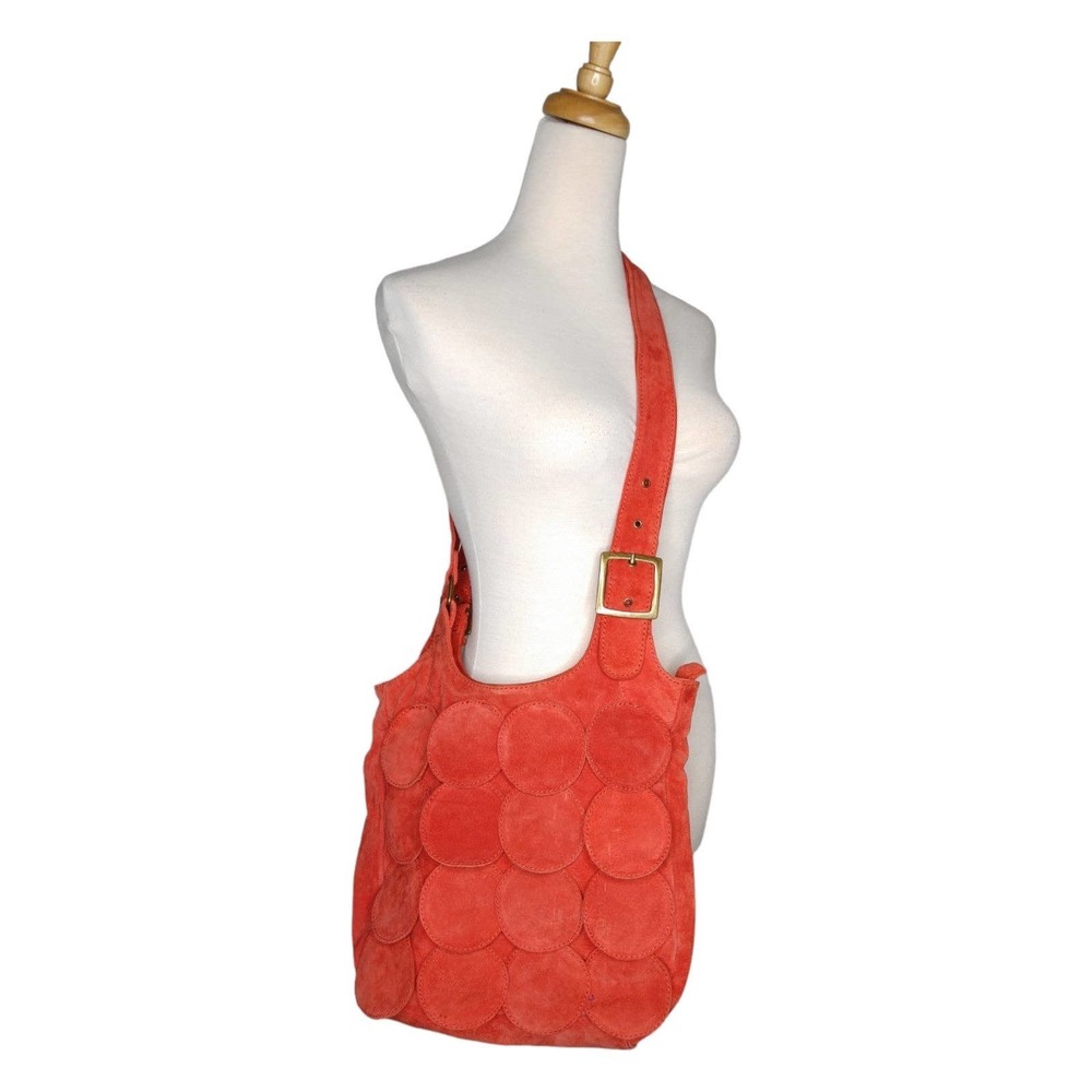 Vintage Burnt Red Orange Suede Purse